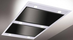 Silverline Vega 120 cm VGD 124.1 S Edelstahl Schwarzglas, ohne Motor. Mit 5 Jahren Garantie!