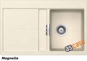 Schock Horizont D-100 A Einbau/Auflage, INKL. GLASSCHNEIDBRETT, Magnolia