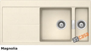 Schock Horizont D-150 A Einbau/Auflage, INKL. GLASSCHNEIDBRETT UND RESTESCHALE, Magnolia