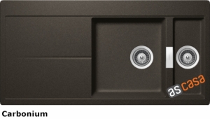 Schock Horizont D-150 U Unterbau, INKL. GLASSCHNEIDBRETT UND RESTESCHALE, Carbonium