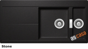 Schock Horizont D-150 U Unterbau, INKL. GLASSCHNEIDBRETT UND RESTESCHALE, Stone