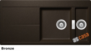 Schock Horizont D-150 U Unterbau, INKL. GLASSCHNEIDBRETT UND RESTESCHALE, Bronze