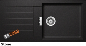 Schock Signus D-100 L A Einbau/Auflage, INKL. GLASSCHNEIDBRETT, Stone