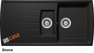 Schock Lotus D-150 A Einbau/Auflage, INKL. GLASSCHNEIDBRETT UND RESTESCHALE, Stone