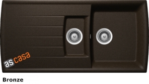 Schock Lotus D-150 A Einbau/Auflage, INKL. GLASSCHNEIDBRETT UND RESTESCHALE, Bronze