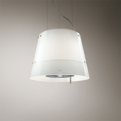 Elica Grace WH/F 51 Inselhaube Edelstahl, Glas weiss, 65414586A