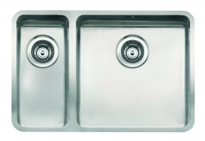 Reginox Ohio 40x40 + 18x40, Hauptbecken rechts, als Auflagesple, flchenbndige Sple und Unterbausple einbaubar