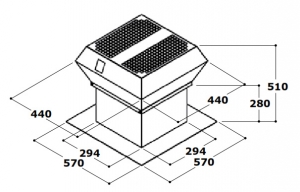 Gutmann Flachdachgeblse Edelstahl, FG 8 F. Mit 5 Jahren Garantie!