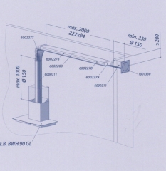 berbel, 1004731 Abluft-Set III 150 Flach doppelt 1004731