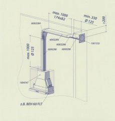 berbel Abluft-Set ECO II 125 Flach 1004739