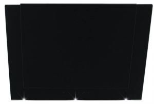 Silverline Pandora Deluxe Wandesse 90 cm PAW 985.1 S Schwarz/Glas Schwarz