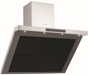 Silverline Titan Deluxe Wandesse 90 cm TAW 985.1 S Edelstahl/Glas Schwarz