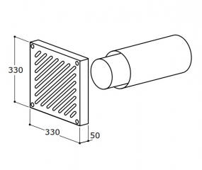 Gutmann Elektronische Verschlussklappe mit Gitter, TZ 204 VK 180