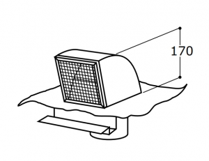 Gutmann Dachdurchfhrung inkl. Rckstauklappe  315 mm, TZ 222 ED 315