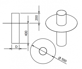 Gutmann Dachdurchfhrungsabdichtflansch (Warmdach)  200 mm, TZ 223 ED 200