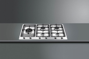 SMEG PSF906D-4 Gaskochfeld, 90 cm, Edelstahl, flchenbndig, mit 5 Jahren Garantie!