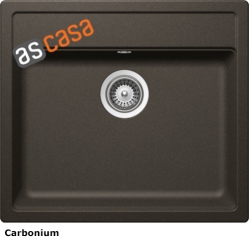 Schock Mono N-100 U Unterbau, INKL. GLASSCHNEIDBRETT UND RESTESCHALE, Carbonium