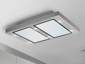 Silverline Vega AC Randabsaugung 100 cm Edelstahl/Glas Wei, VGUD 104.1 WRA. Mit 5 Jahren Garantie!