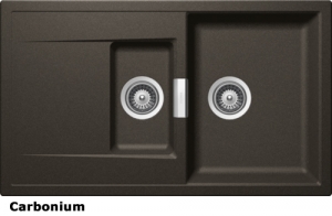 Schock Mono D-150 A Einbau/Auflage, Incl. GLASSCHNEIDBRETT, Carbonium