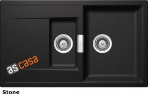 Schock Mono D-150 A Einbau/Auflage, Incl. GLASSCHNEIDBRETT, Stone