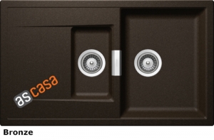 Schock Mono D-150 A Einbau/Auflage, Incl. GLASSCHNEIDBRETT, Bronze