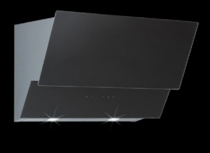 Silverline Zenith ZEW 853 S Schwarz/Schwarzglas Wandhaube, mit LED-Beleuchtung. Mit 5 Jahren Garantie!