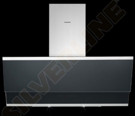 Silverline Zenith ZEW 653 SE Edelstahl/Schwarzglas Wandhaube, mit LED-Beleuchtung. Mit 5 Jahren Garantie!