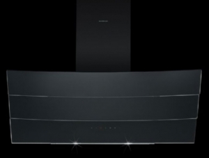 Silverline Trinity TTW 953 S Schwarz/Schwarzglas Wandhaube, mit LED-Beleuchtung. Mit 5 Jahren Garantie!
