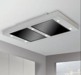 Silverline Altena ALD 104.1 S Edelstahl/Schwarzglas Deckenhaube. Mit 5 Jahren Garantie!