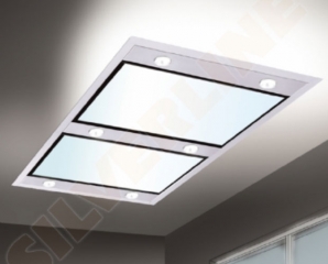 Silverline Vega Intern Premium VGID 104 W Edelstahl/Weiglas Deckenhaube. Mit 5 Jahren Garantie!