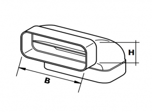 Gutmann Kanalbogen vertikal 90, verzinktes Blech, TZ 8016