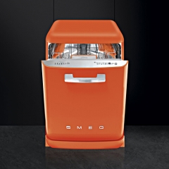 SMEG LVFABOR Stand-Geschirrspler Retrostyle, freistehend, 60 cm, Orange, Effizienzklassen A+++ A, mit 5 Jahren Garantie!