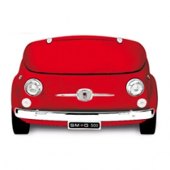 SMEG SMEG500R Khlvitrine - Minibar im FIAT500 Retro - Design, Rot, Energieeffizienzklasse A+, mit 5 Jahren Garantie!