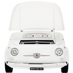 SMEG SMEG500B Khlvitrine - Minibar im FIAT500 Retro - Design, Weiss, Energieeffizienzklasse A+, mit 5 Jahren Garantie!