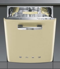 SMEG ST2FABCR Geschirrspler integrierbar, 50er Jahre, creme, Energieeffizienz A+++ A, mit 5 Jahren Garantie!