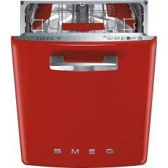 SMEG ST2FABRD Geschirrspler integrierbar, 50er Jahre, rot, Energieeffizienz A+++ A, mit 5 Jahren Garantie!