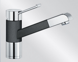 BLANCOZENOS-S Silgranit-Look, 2-farbig, Farbe anthrazit/chrom, 517819