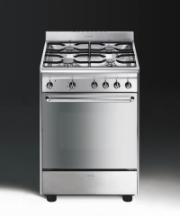 SMEG SCD60EMX9 Kombistandherd, Gas, Edelstahl, 60 cm, Energieeffizienzklasse A, mit 5 Jahren Garantie!