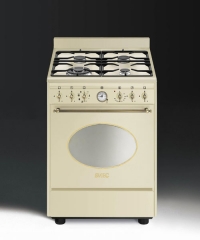 SMEG CO68GMPD9 Kombistandherd, Creme, 60 cm, Energieeffizienzklasse A, mit 5 Jahren Garantie!