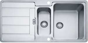 Franke Hydros HDX 654 R Einbausple Edelstahl Glatt, reversible Einbaumglichkeit, 101.0303.642