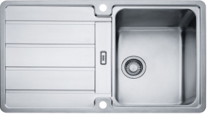 Franke Hydros HDX 614 Einbausple Edelstahl Glatt, reversible Einbaumglichkeit, 101.0303.619