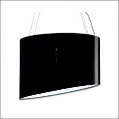 Falmec Spring E.ion-System, Schwarz, 80 cm, Inselhaube, mit 5 Jahren Garantie