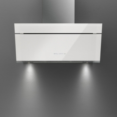 Falmec Butterfly, Design+, Wei/Glas, 90 cm, Wandhaube, mit 5 Jahren Garantie