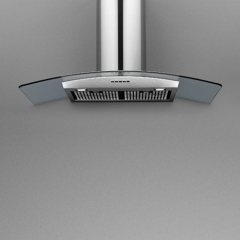 Falmec Astra Glas, Design, Edelstahl/Glas, 90 cm, Wandhaube, mit 5 Jahren Garantie