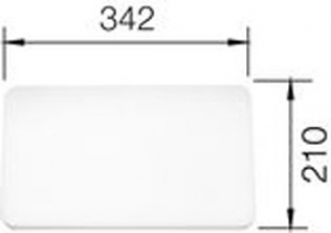 BLANCO Schneidebrett aus weiem Kunststoff, 210802