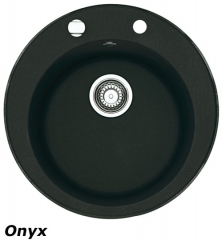 Franke Pamira ROG 610-41 Fragranit DuraKleen Plus, Siebkorb Stopfen, Farbe Onyx, 114.0199.718