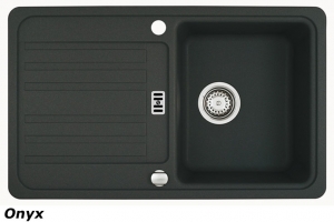 Franke Euroform EFG 614-78 Fragranit DuraKleen Plus, Siebkorb Excenter, Farbe Onyx, 114.0197.974