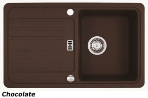 Franke Euroform EFG 614-78 Fragranit DuraKleen Plus, Siebkorb Excenter, Farbe Chcocolate, 114.0197.599