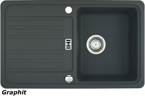 Franke Euroform EFG 614-78 Fragranit DuraKleen Plus, Siebkorb Excenter, Farbe Graphit, 114.0028.317
