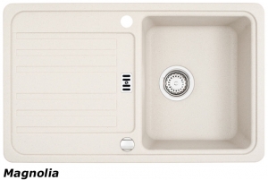 Franke Euroform EFG 614-78 Fragranit DuraKleen Plus, Siebkorb Excenter, Farbe Magnolia, 114.0277.327